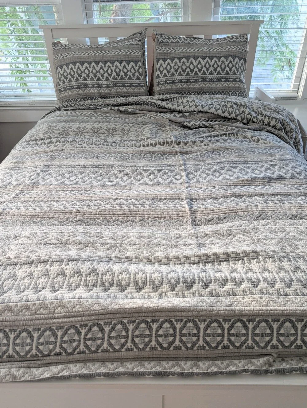 Stunning Pottery Barn Faire Isle Duvet And Pillow Shams Knitted Bedding Set